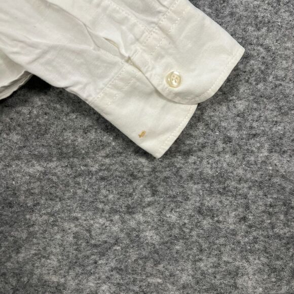 Old Navy Men's Button Up Shirt Size Large White Long Sleeves Collared - Picture 7 of 7